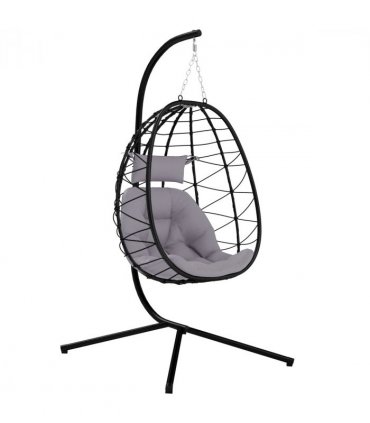 ComfortSwing Egg-Shaped Chair with Cushion - Stylish Nest Design for Relaxation