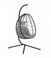 ComfortSwing Egg-Shaped Chair with Cushion - Stylish Nest Design for Relaxation