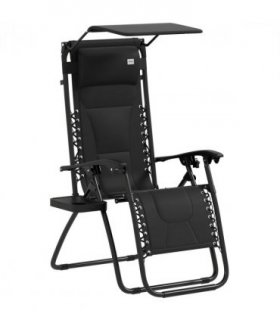 Outsunny Zero Gravity Lounger Chair, Folding Reclining Chair, Black