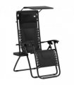 Outsunny Zero Gravity Lounger Chair, Folding Reclining Chair, Black