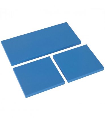 Outsunny 3PCs Rattan Garden Seat Cushions Pads for Patio Furniture Sky Blue