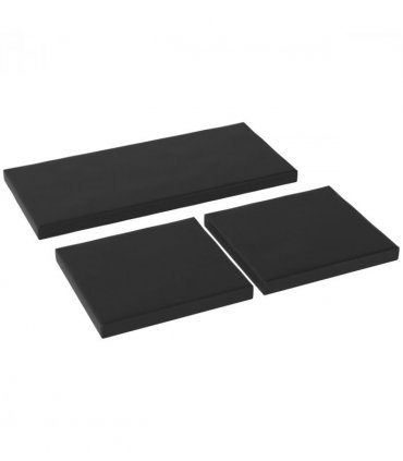 Outsunny 3PCs Rattan Garden Seat Cushions Pads for Patio Furniture Black