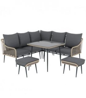 Stylish Six-Piece Balcony Furniture Set - Comfortable Outdoor Living