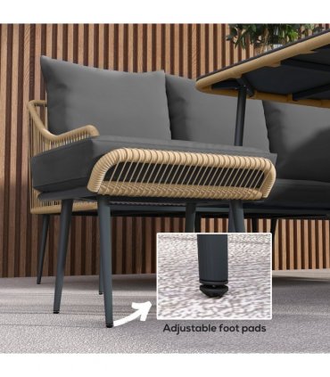 Stylish Six-Piece Balcony Furniture Set - Comfortable Outdoor Living