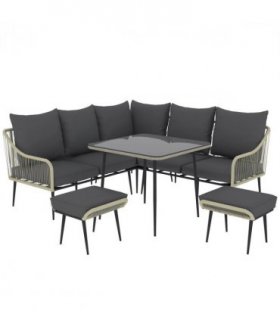 Stylish Six-Piece Balcony Furniture Set - Comfortable Outdoor Living