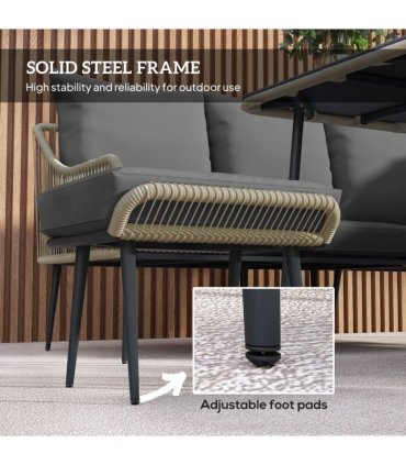 Stylish Six-Piece Balcony Furniture Set - Comfortable Outdoor Living