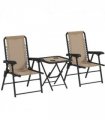 Outdoor Three-Piece Folding Set - Portable Chairs & Table for Easy Storage