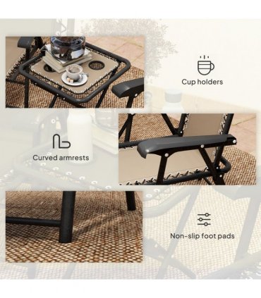 Outdoor Three-Piece Folding Set - Portable Chairs & Table for Easy Storage