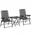 Outdoor Three-Piece Folding Set - Portable Chairs & Table for Easy Storage