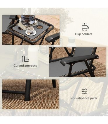 Outdoor Three-Piece Folding Set - Portable Chairs & Table for Easy Storage