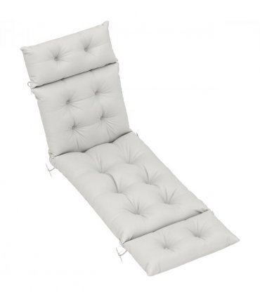 Outsunny Sun Lounger Cushion Only, Garden Lounge Chair Cushion, Light Grey