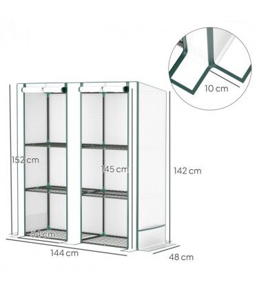 Garden Plant Organiser - Durable Shelves with Weather Protection