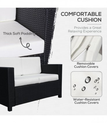 Quality Outdoor Double Seat Sofa - Comfortable Relaxation for Gardens