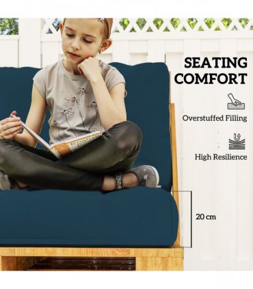 Premium Black Cushion Set - Comfort & Durability for Relaxing Seating