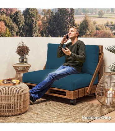 Premium Black Cushion Set - Comfort & Durability for Relaxing Seating