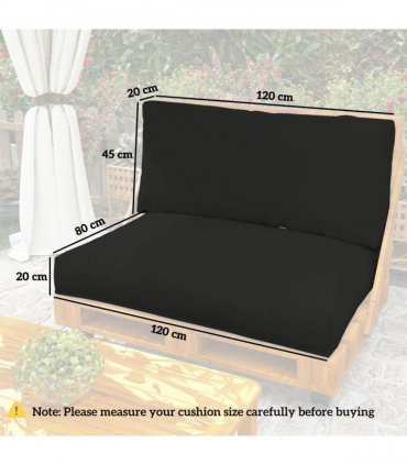 Premium Black Cushion Set - Comfort & Durability for Relaxing Seating