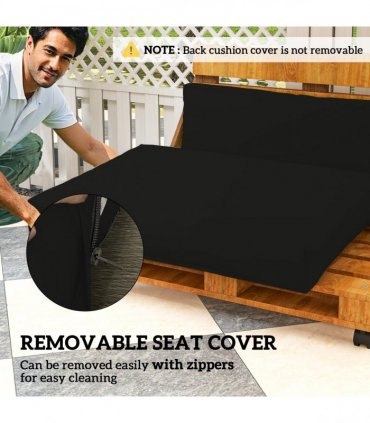 Premium Black Cushion Set - Comfort & Durability for Relaxing Seating