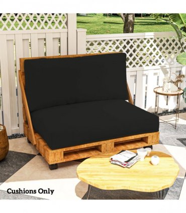 Premium Black Cushion Set - Comfort & Durability for Relaxing Seating