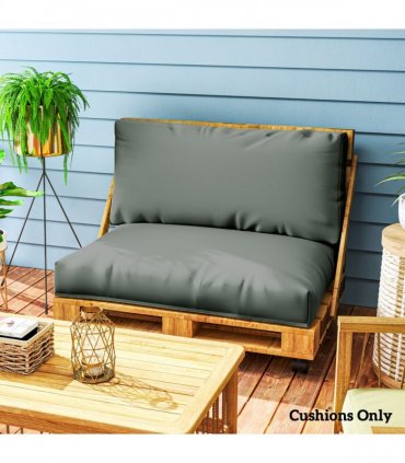 Premium Black Cushion Set - Comfort & Durability for Relaxing Seating