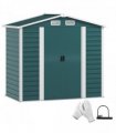 Outsunny 7 x 4ft Upgraded Metal Shed with Lock, Easy to Assemble, Green