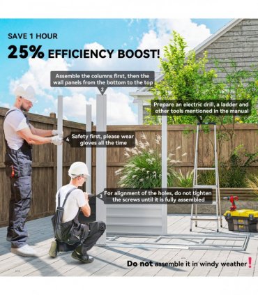 Outsunny 7 x 4ft Upgraded Metal Shed with Lock, Easy to Assemble, Dark Grey
