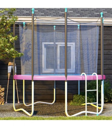SPORTNOW 8FT Trampoline Pad Spring Cover, Waterproof, Pink