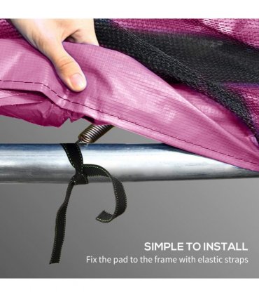 SPORTNOW 8FT Trampoline Pad Spring Cover, Waterproof, Pink