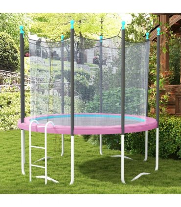 SPORTNOW 8FT Trampoline Pad Spring Cover, Waterproof, Pink