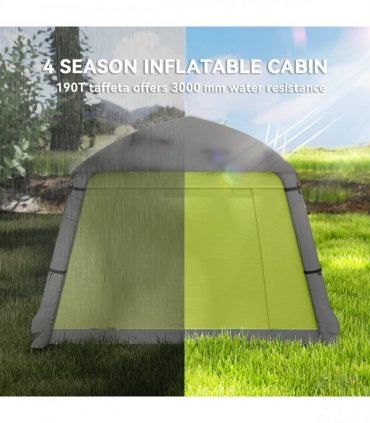 Outsunny Inflatable Camping Tent, Easy Setup 2 Man Tent, Green