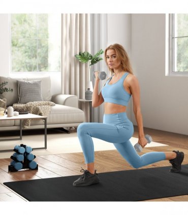 SPORTNOW Set of 2 Hexagonal Dumbbells Weights Pair, 2 x 6kg, Grey