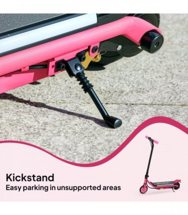 AIYAPLAY Electric Scooter for 6-14 with Dual Brakes & Colourful Light, Pink