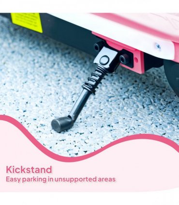 AIYAPLAY Electric Scooter for Ages 6-14, with Colourful Light, Pink