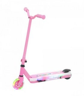 AIYAPLAY Electric Scooter for Kids 4-7, with Auxiliary Rear Wheels, Pink