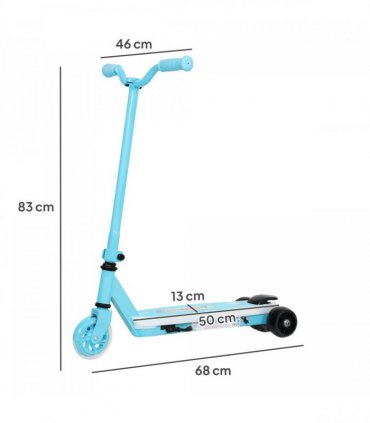 AIYAPLAY Electric Scooter for Kids 4-7, with Auxiliary Rear Wheels, Blue
