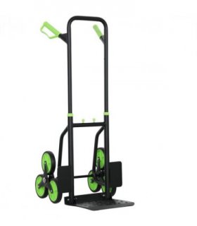 DURHAND Climbing Stairs Trolley Hand Trucks 6-Wheels Foldable Load Cart Steel