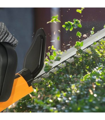 Outsunny Cordless Hedge Trimmer with 51cm Blade, Brushless Motor, Orange