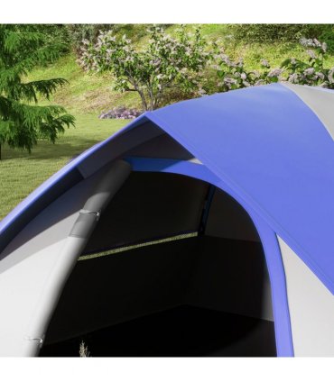 Outsunny 2 Man Camping Tent w/ Sewn-in Groundsheet, 3000mm Waterproof, Blue