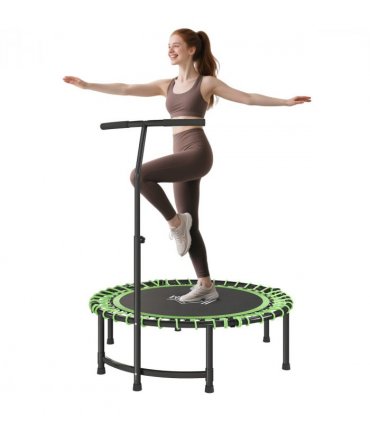 HOMCOM Trampoline Outdoor Bouncer Jumper Adjustable Handle, Green