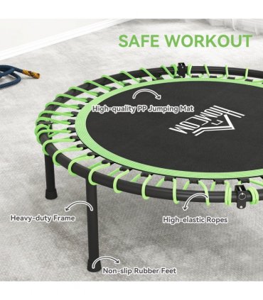 HOMCOM Trampoline Outdoor Bouncer Jumper Adjustable Handle, Green