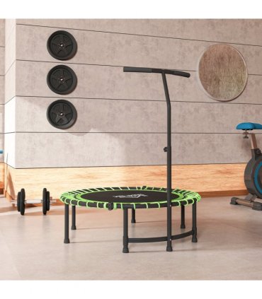 HOMCOM Trampoline Outdoor Bouncer Jumper Adjustable Handle, Green