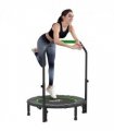 HOMCOM 40" Foldable Mini Fitness Trampoline w/ Foam Handle, Green