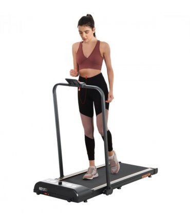 HOMCOM Foldable Walking Treadmill w/ LED Display, Orange