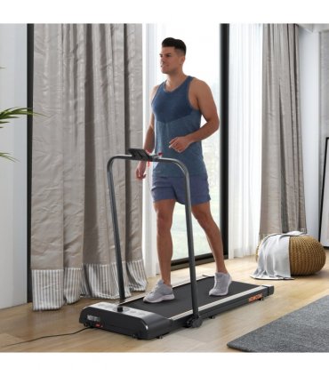 HOMCOM Foldable Walking Treadmill w/ LED Display, Orange