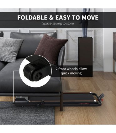HOMCOM Foldable Walking Treadmill w/ LED Display, Orange