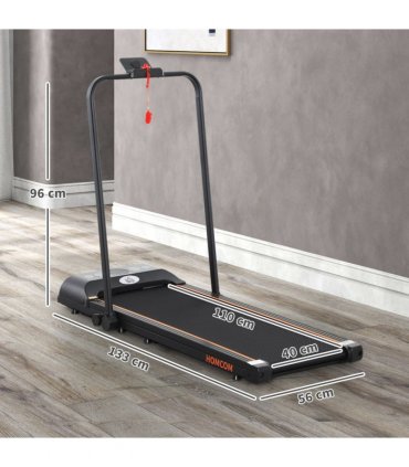 HOMCOM Foldable Walking Treadmill w/ LED Display, Orange