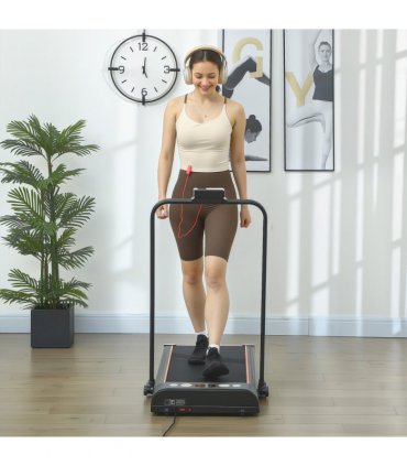 HOMCOM Foldable Walking Treadmill w/ LED Display, Orange