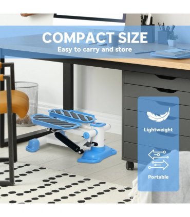 HOMCOM Portable Mini Stepper Step Machine for Home Gym Office Exercise