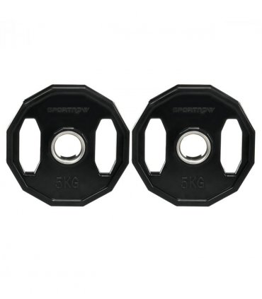 SPORTNOW Olympic Weight Plates Set with 2"/5cm Holes for Home Gym, 2 x 5kg