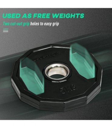 SPORTNOW Olympic Weight Plates Set with 2"/5cm Holes for Home Gym, 2 x 5kg