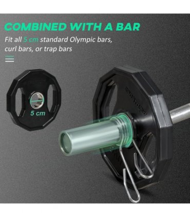 SPORTNOW Olympic Weight Plates Set with 2"/5cm Holes for Home Gym, 2 x 5kg